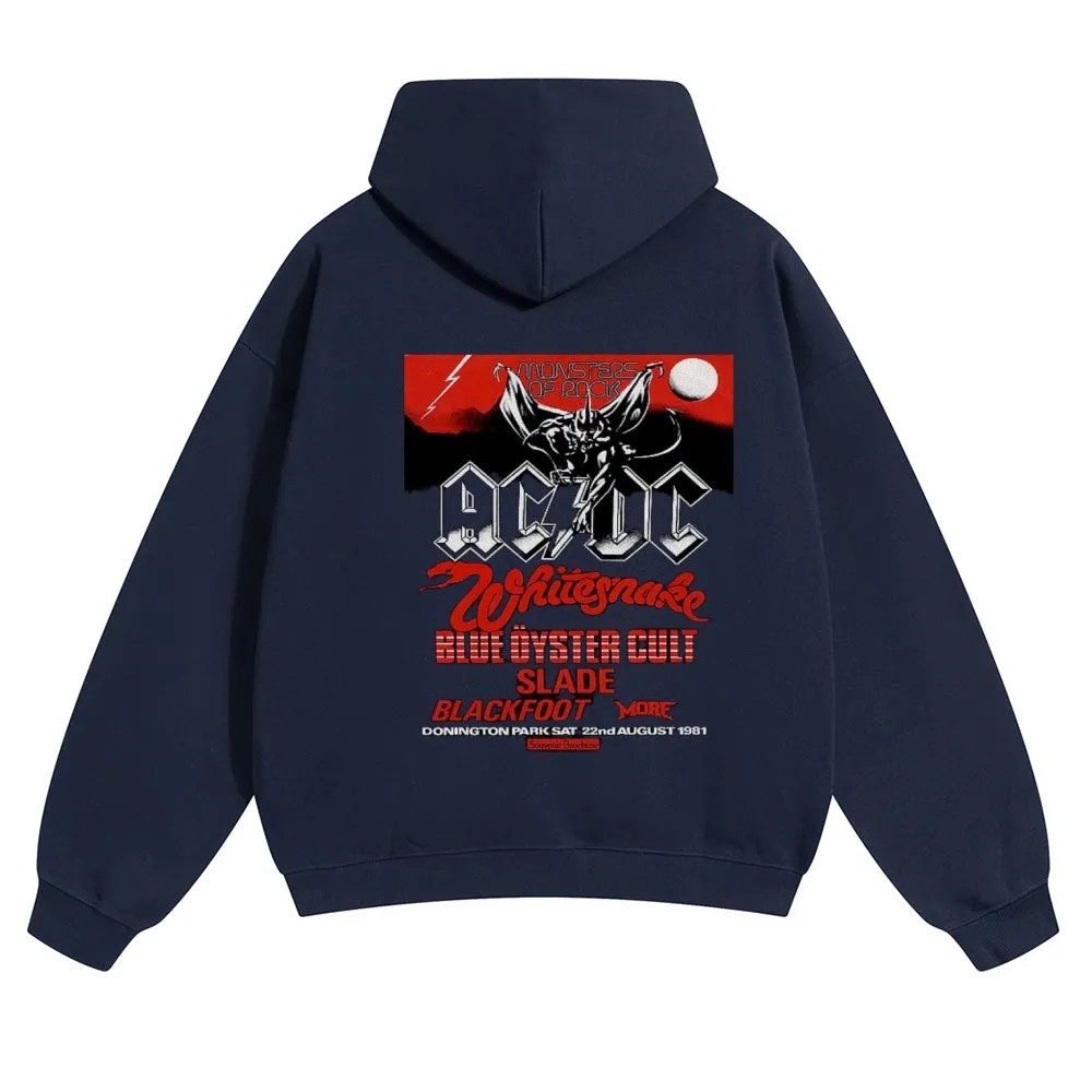 Mens Vintage ACDC Rock Band Hoodies