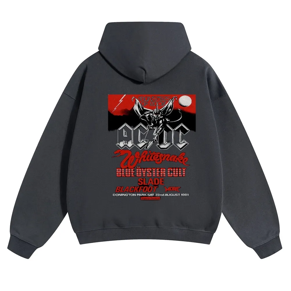 Mens Vintage ACDC Rock Band Hoodies