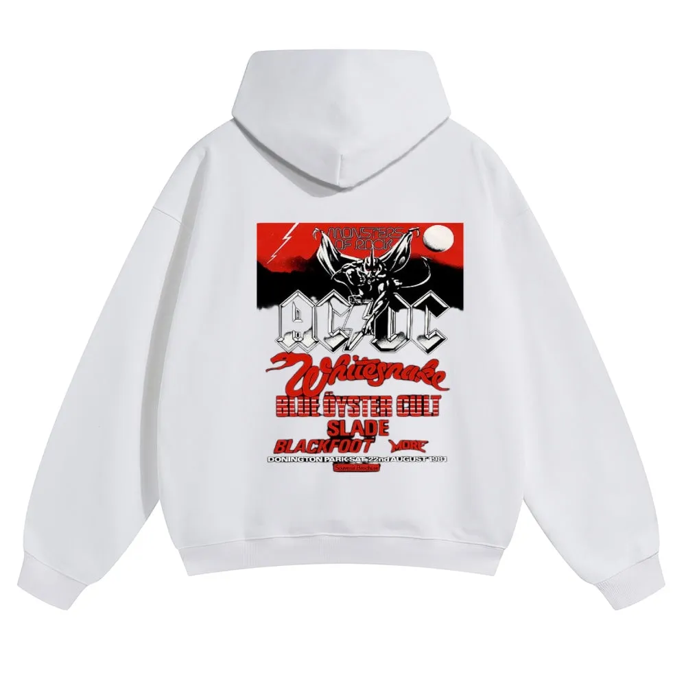Mens Vintage ACDC Rock Band Hoodies