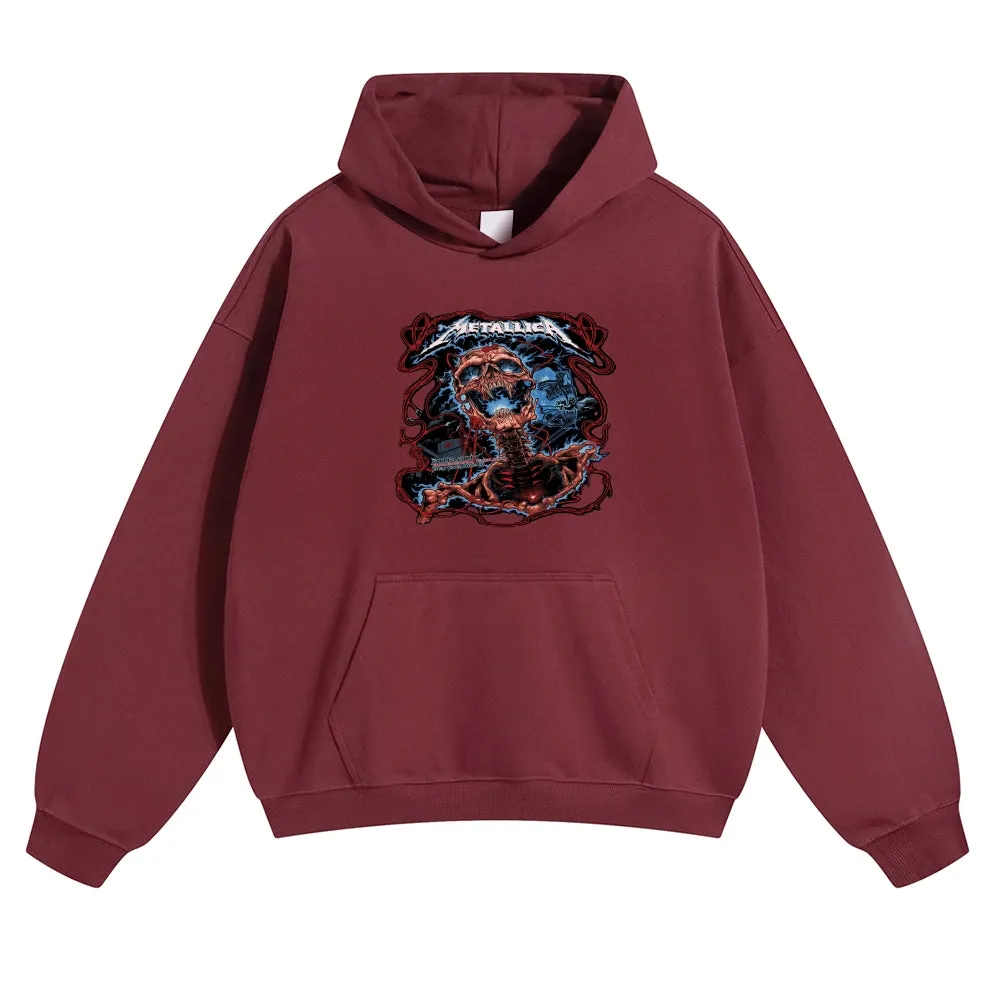 Mens Vintage Metallica Rock Band Hoodies