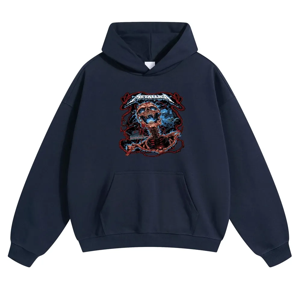 Mens Vintage Metallica Rock Band Hoodies