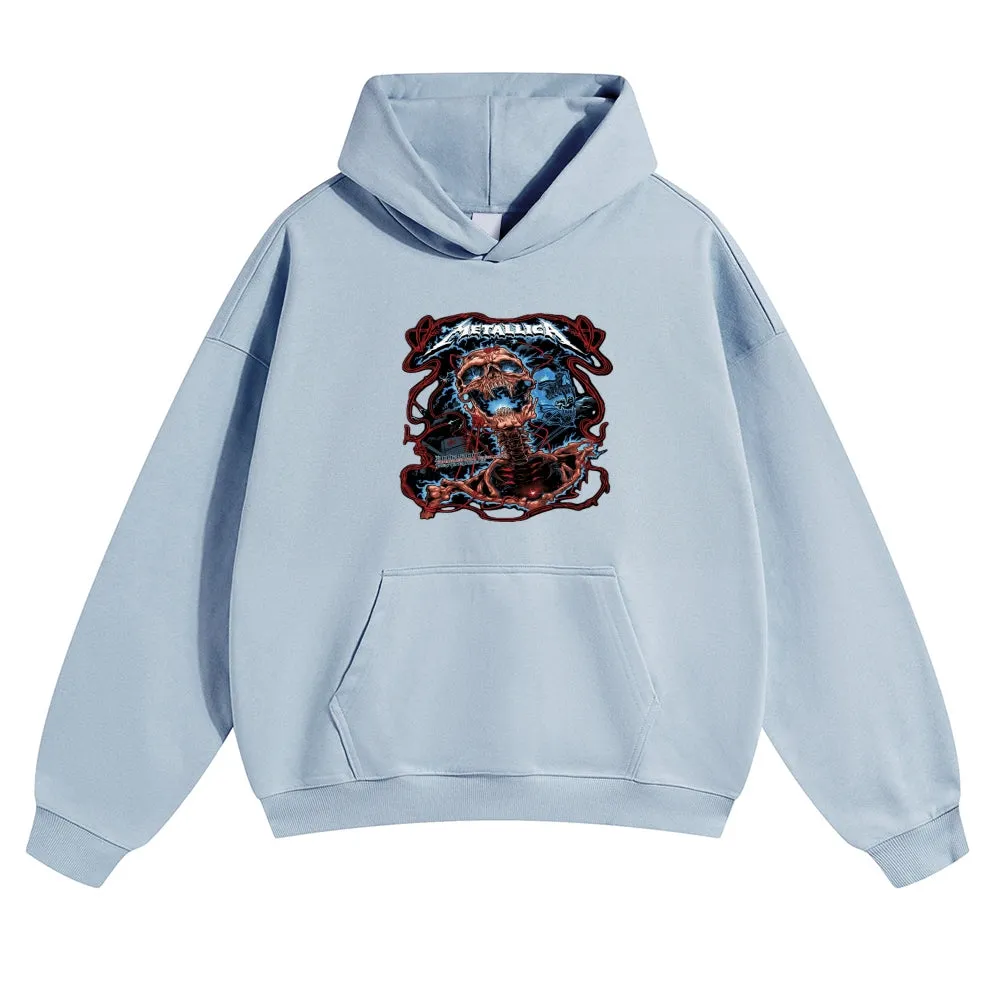 Mens Vintage Metallica Rock Band Hoodies