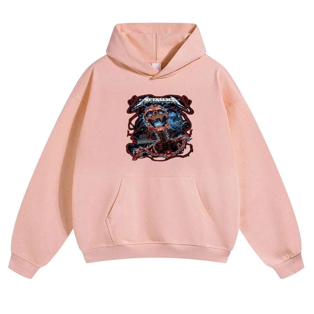Mens Vintage Metallica Rock Band Hoodies