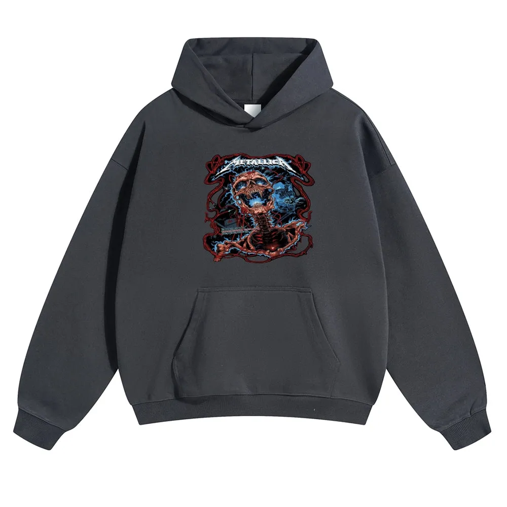 Mens Vintage Metallica Rock Band Hoodies