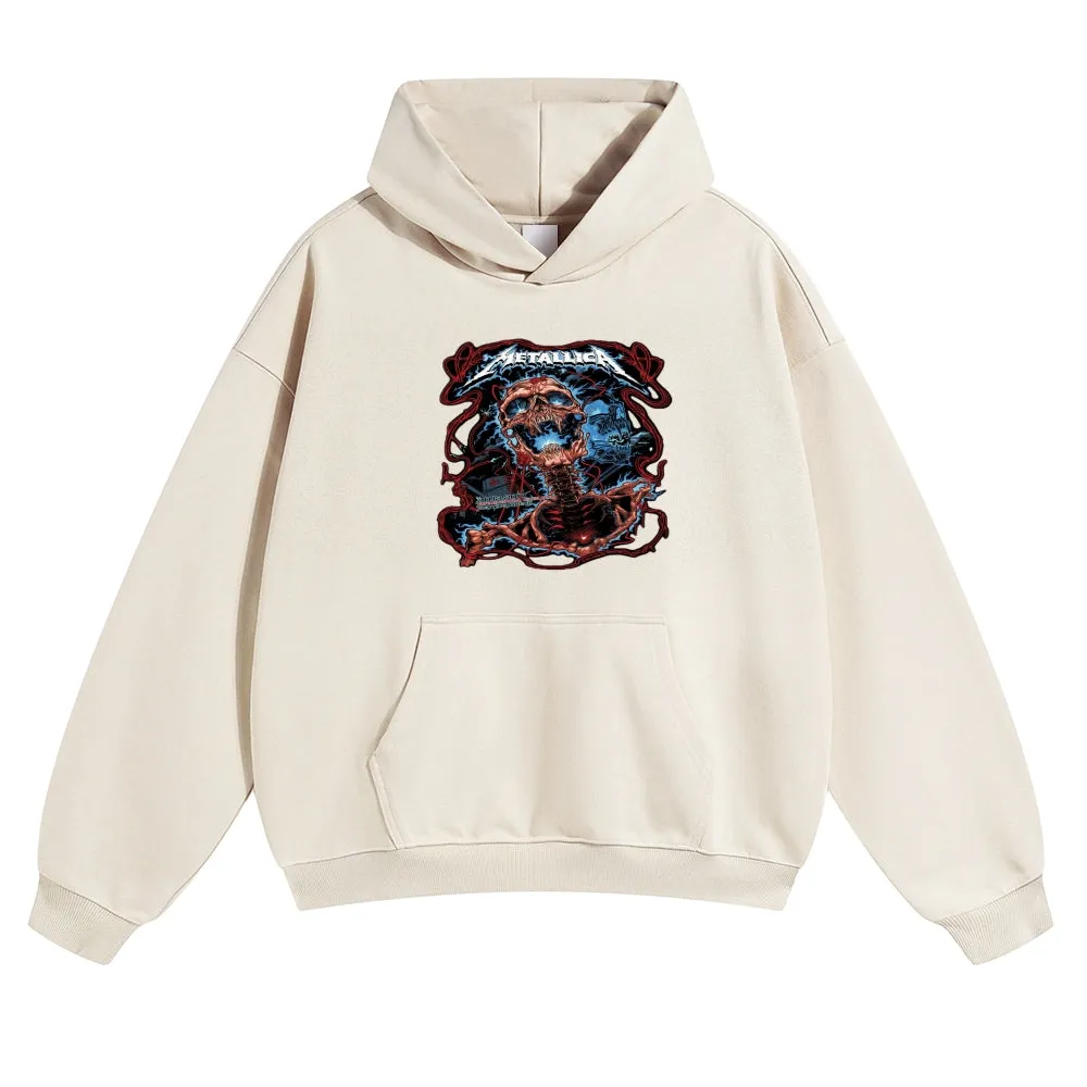 Mens Vintage Metallica Rock Band Hoodies
