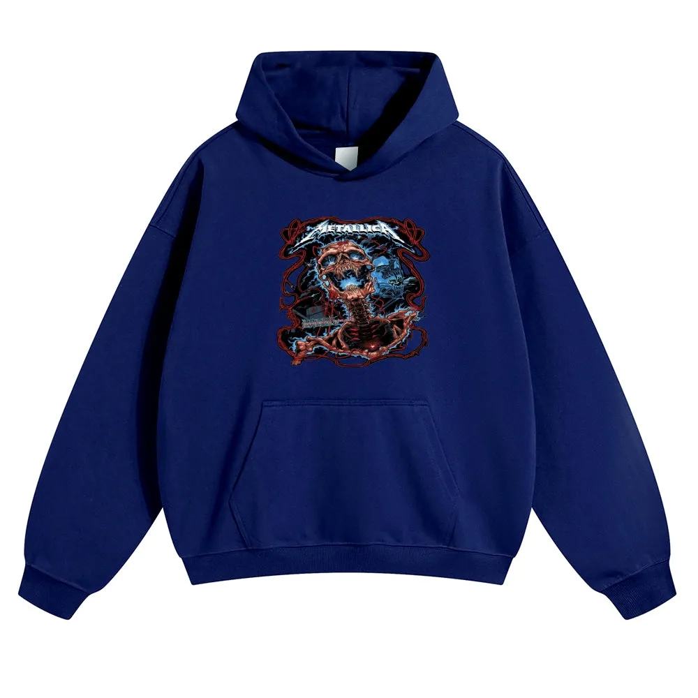 Mens Vintage Metallica Rock Band Hoodies