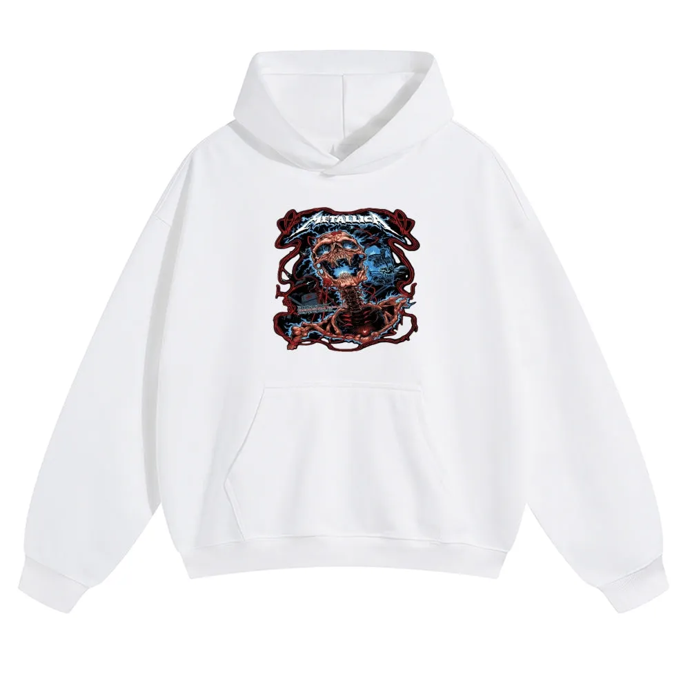 Mens Vintage Metallica Rock Band Hoodies