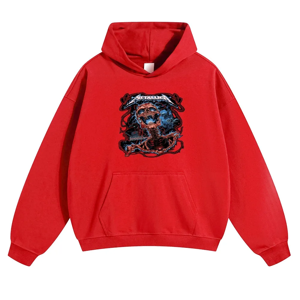 Mens Vintage Metallica Rock Band Hoodies