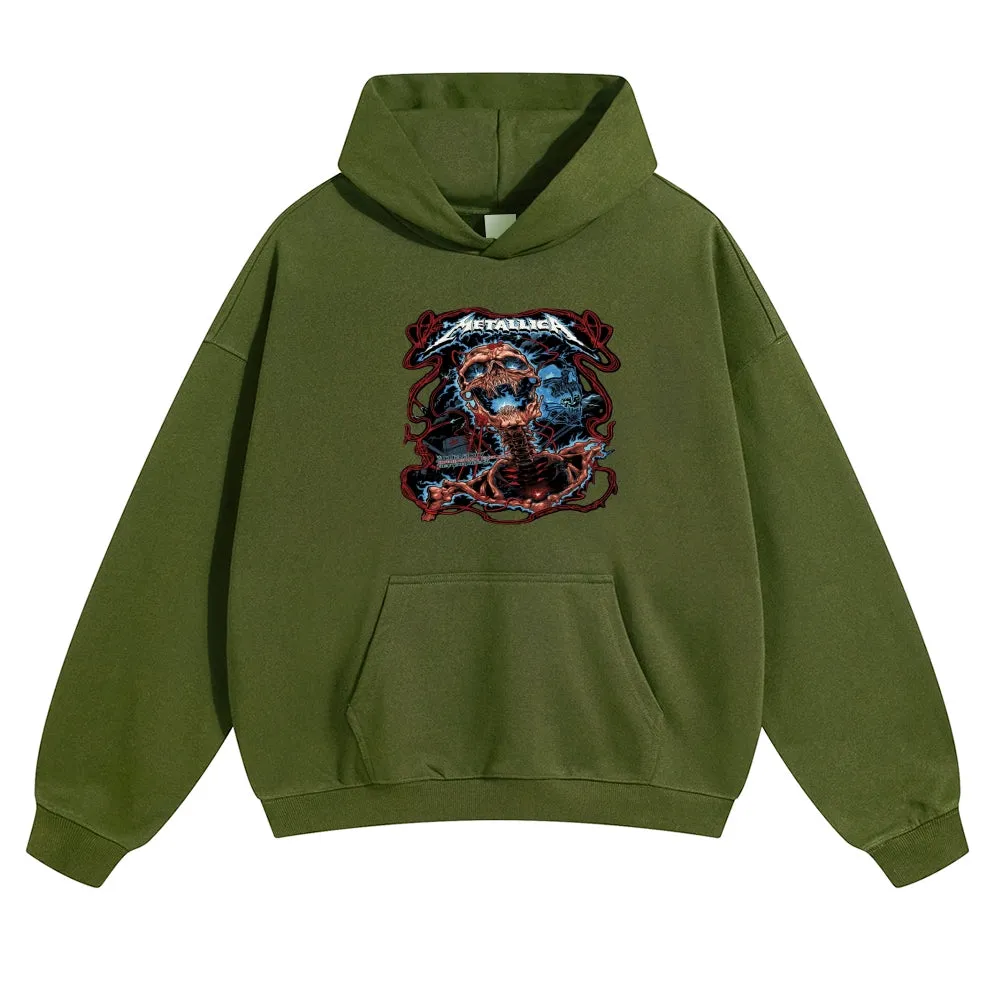 Mens Vintage Metallica Rock Band Hoodies