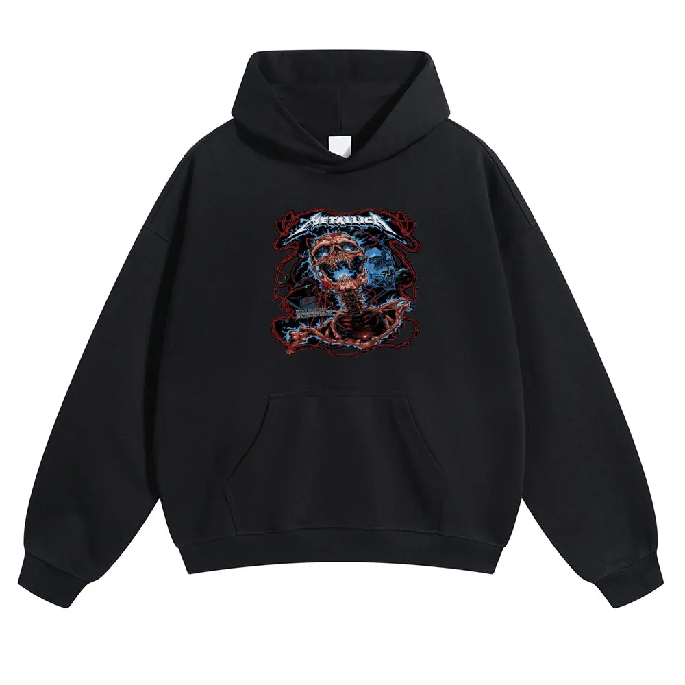 Mens Vintage Metallica Rock Band Hoodies