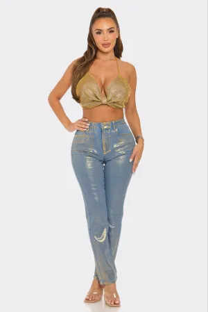Metallic Jeans