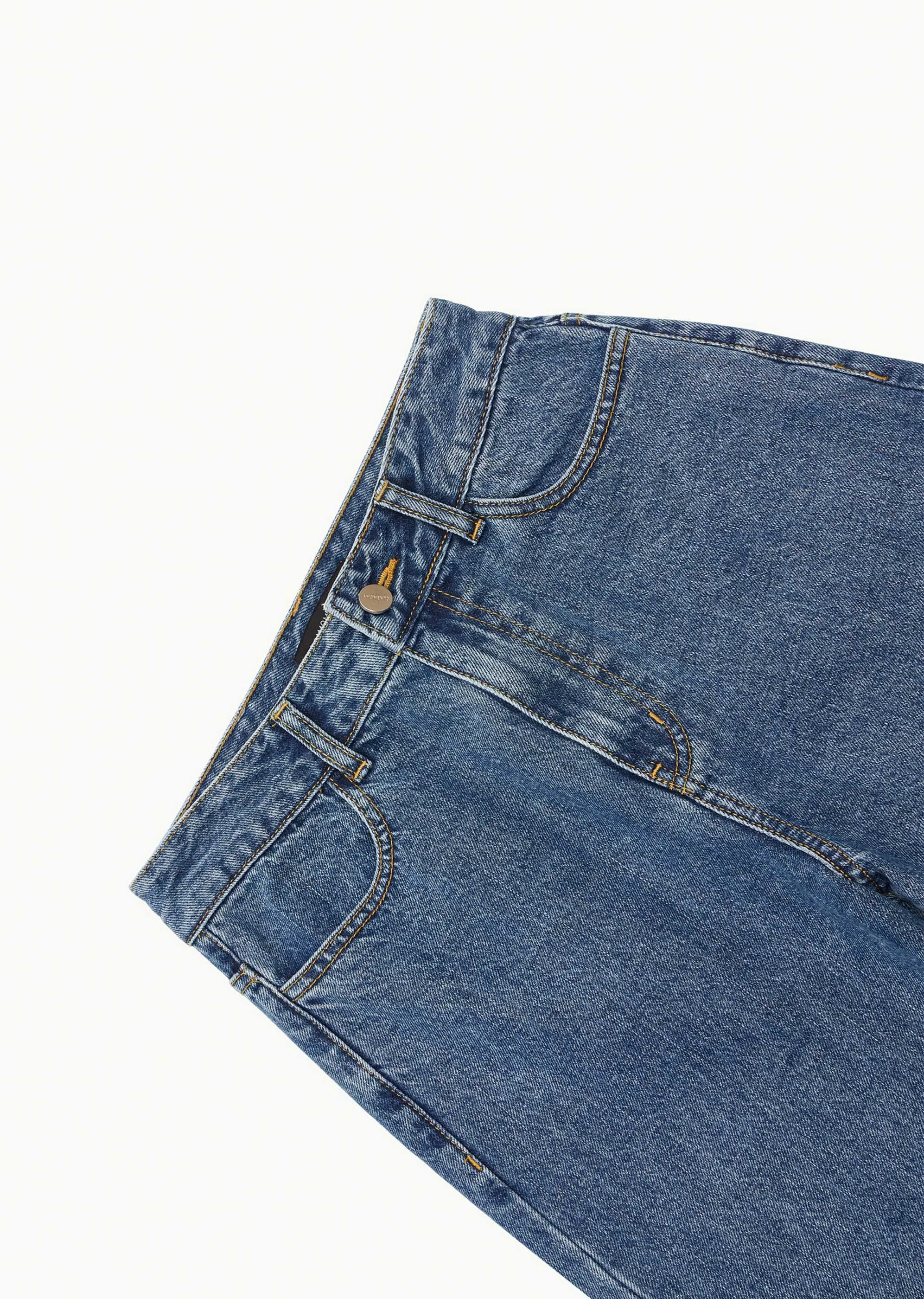 Mid Blue Tapered Denim Pants