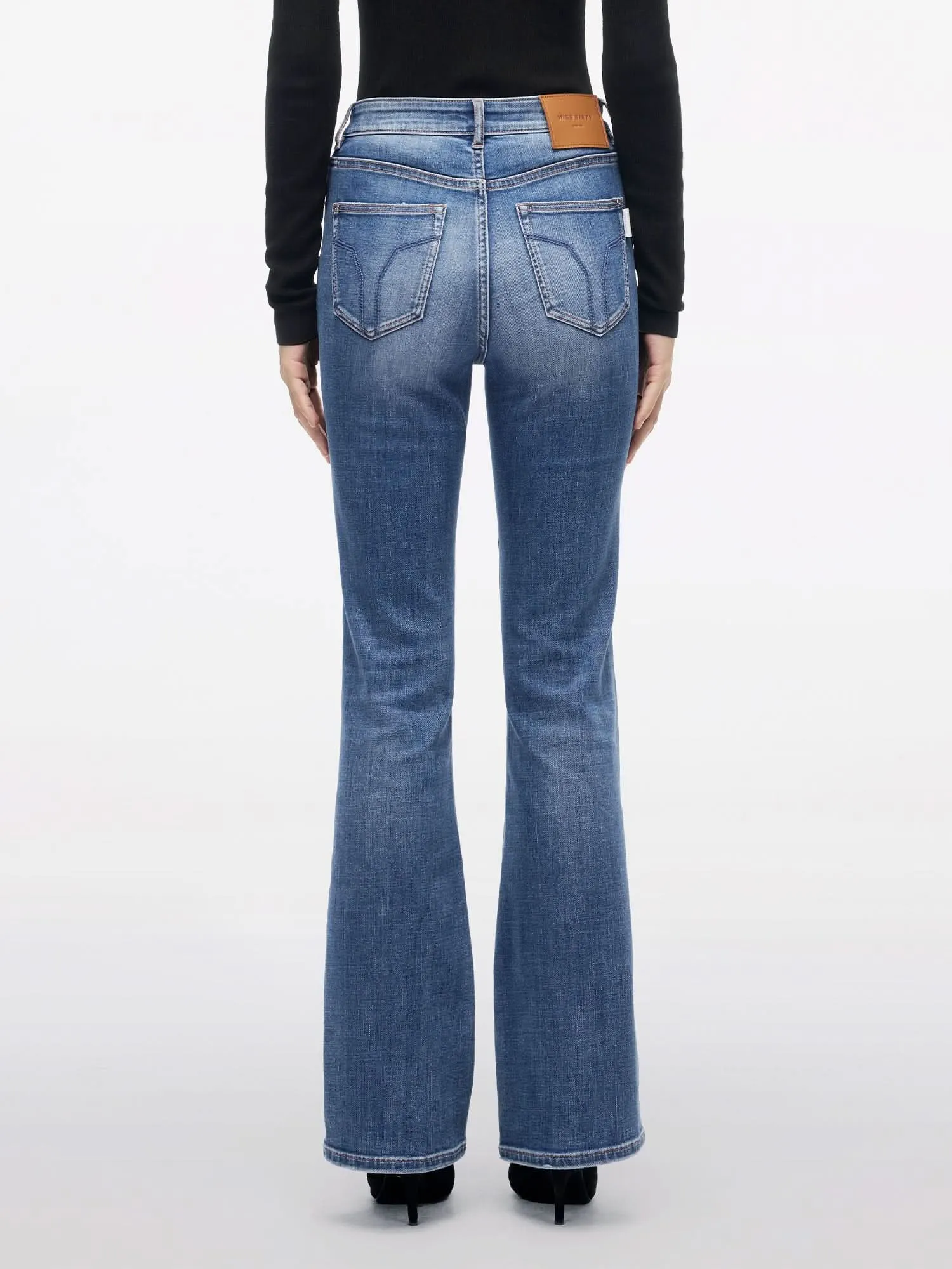 Mid-Waist Flared Jeans-240
