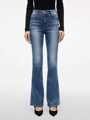 Mid-Waist Flared Jeans-240