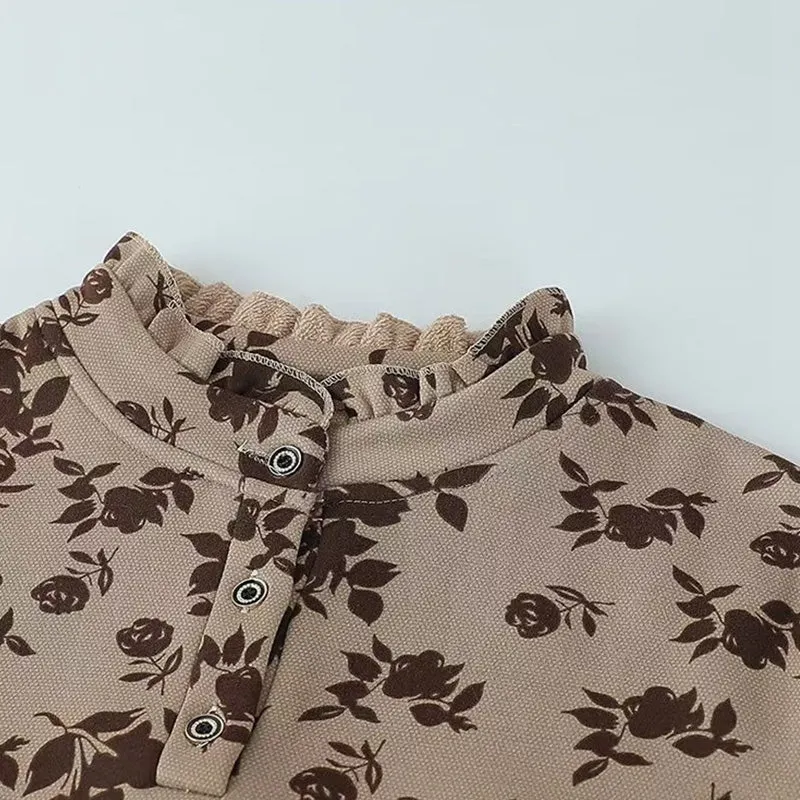Middle-Aged Women's Printed Pullover