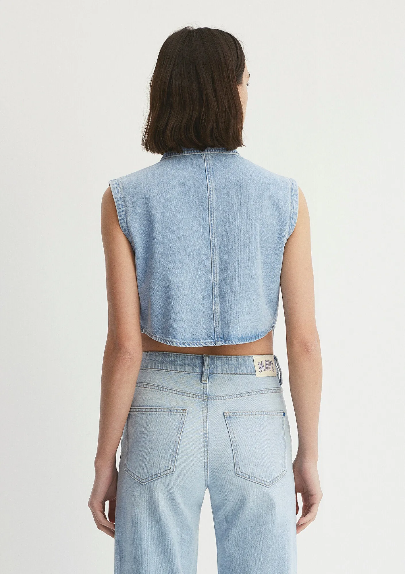 Milani Light Blue College Jean Vest