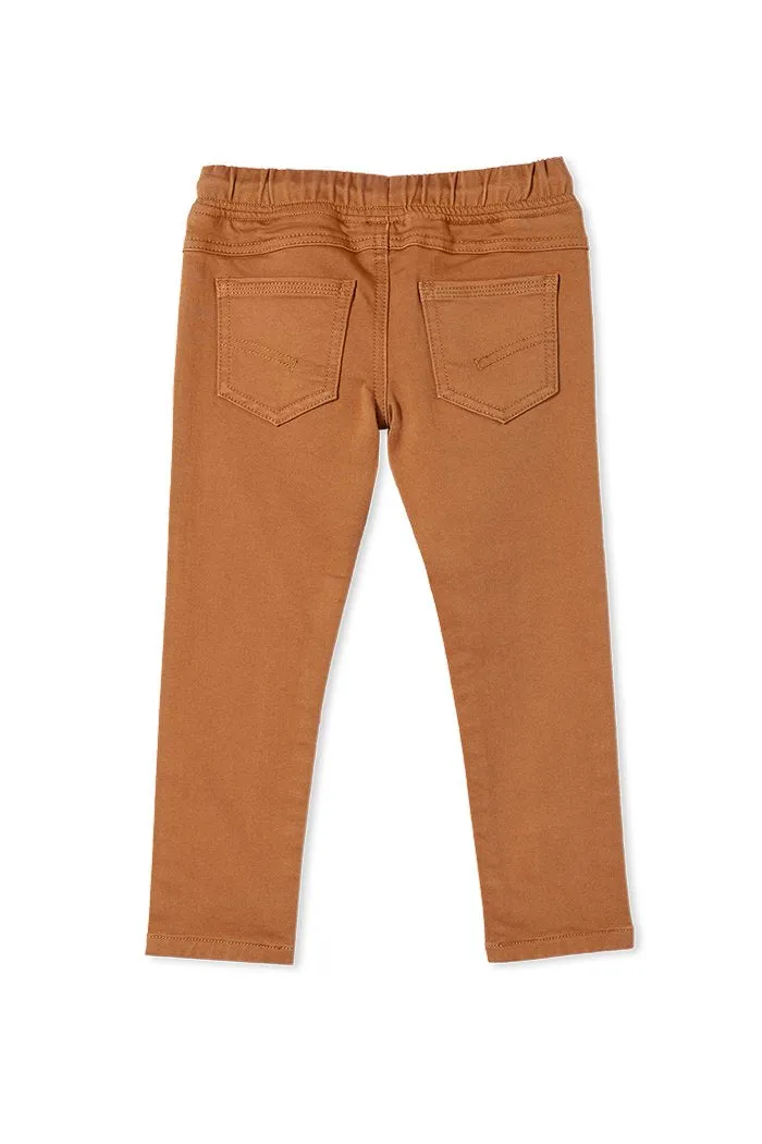 Milky | Ochre Knit Denim Jeans