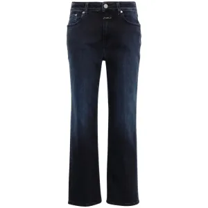 Milo Mid-Rise Slim Fit Jeans in Blue Black