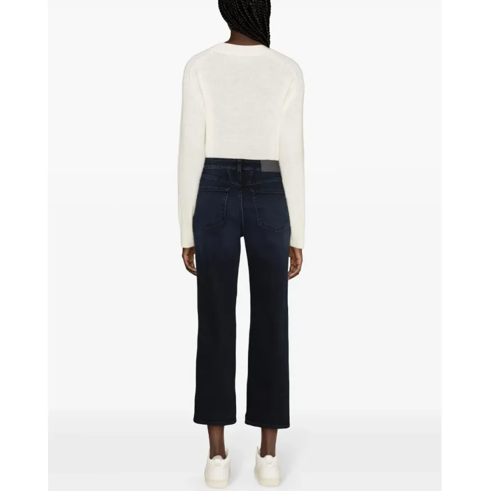 Milo Mid-Rise Slim Fit Jeans in Blue Black