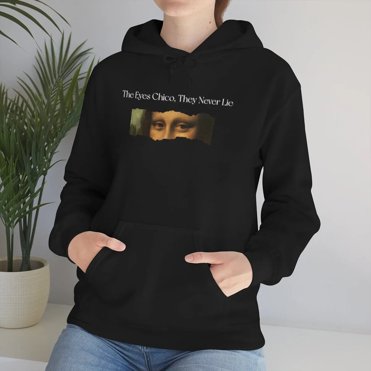 Mona Liesa-Black Hooded Sweatshirt