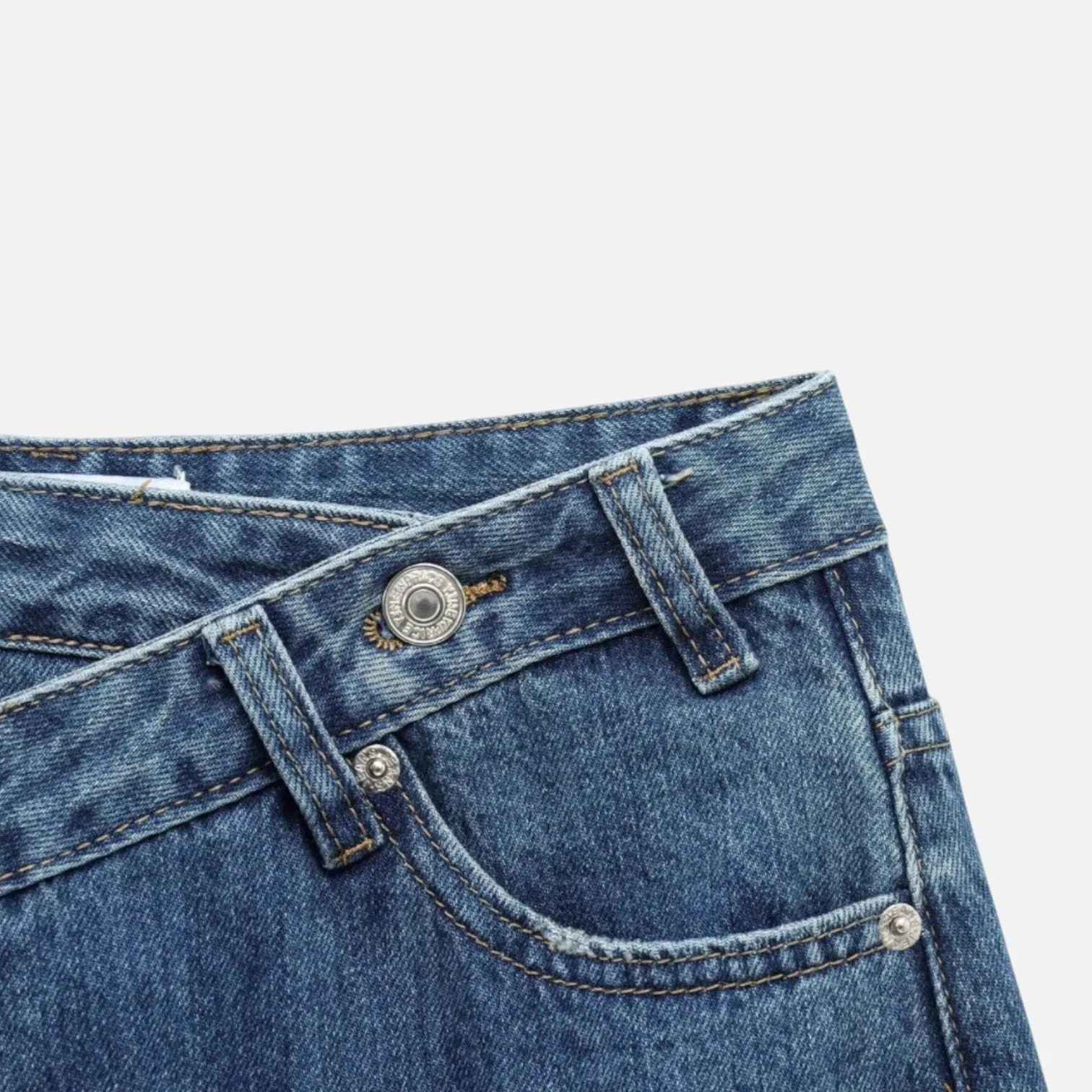 Monacogents | High-Waisted Wide-Leg Denim Pants