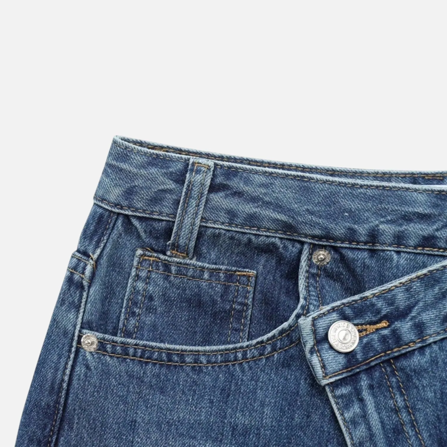 Monacogents | High-Waisted Wide-Leg Denim Pants
