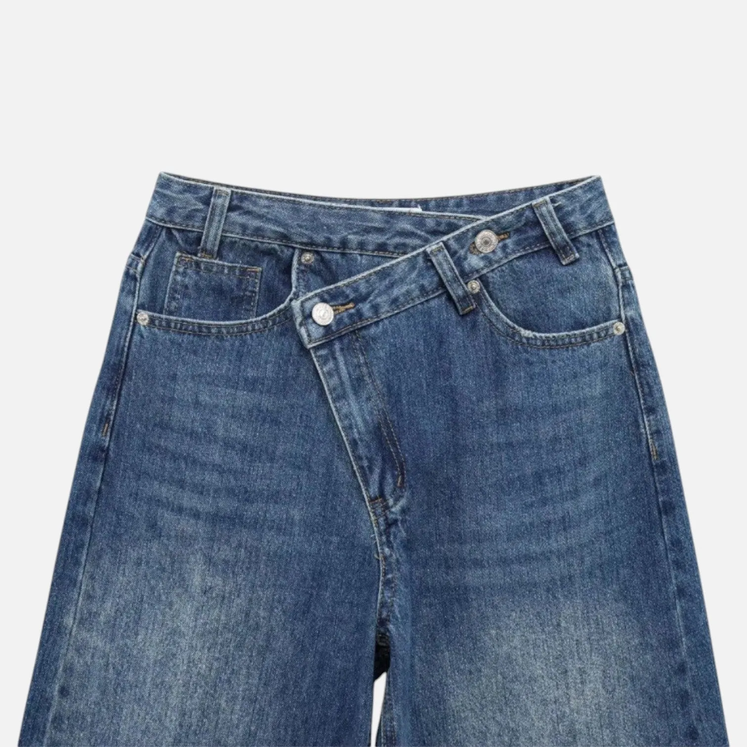 Monacogents | High-Waisted Wide-Leg Denim Pants