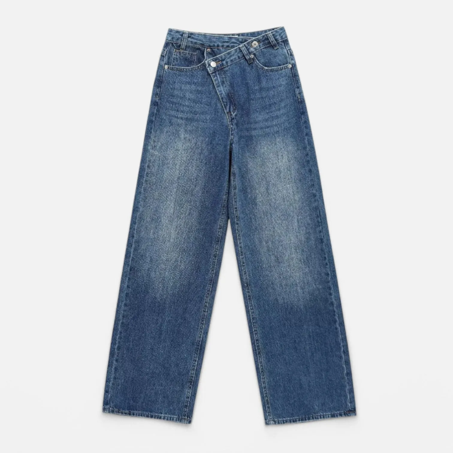 Monacogents | High-Waisted Wide-Leg Denim Pants