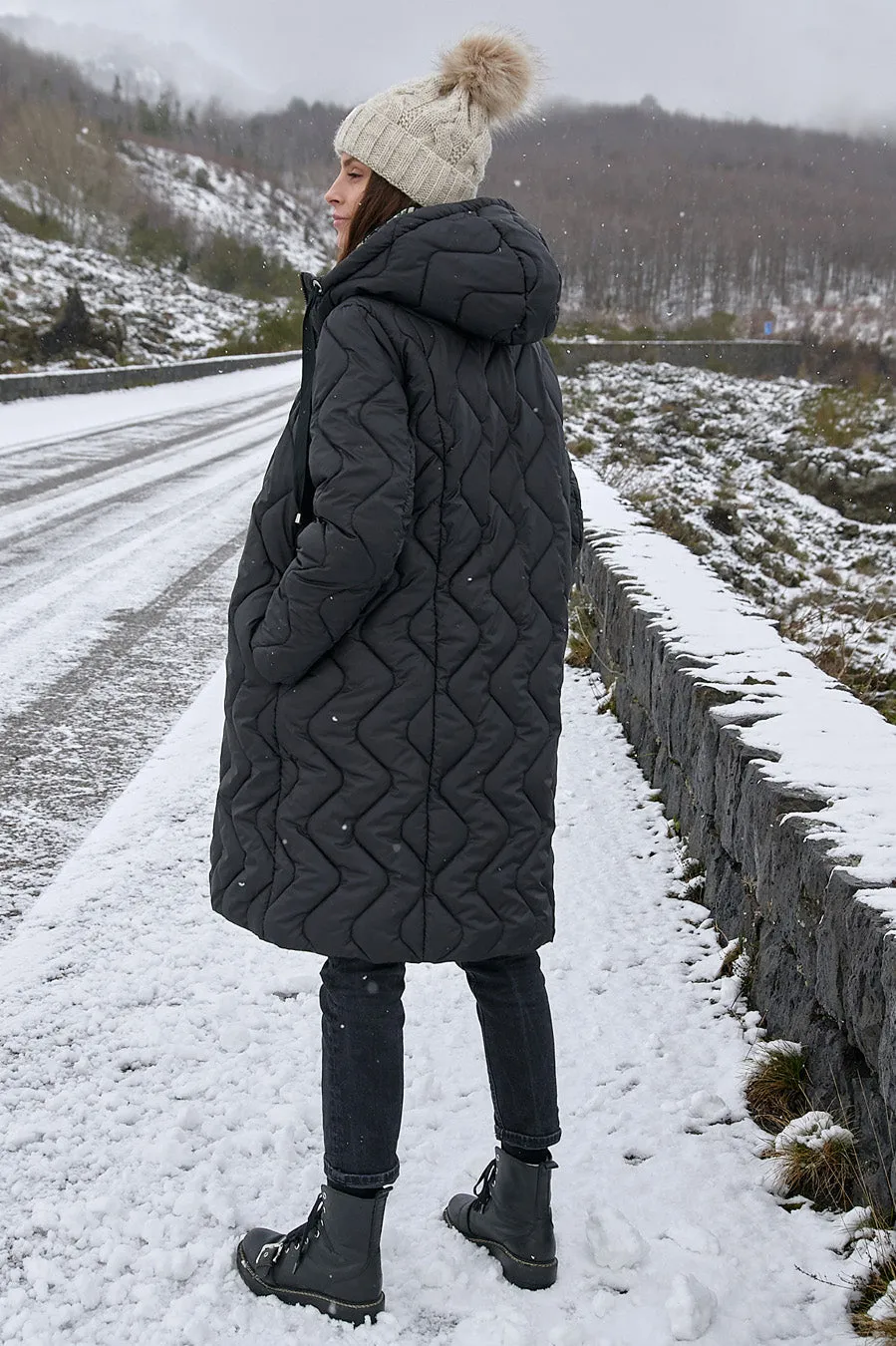 Moss Garden Reversible Quilted Coat