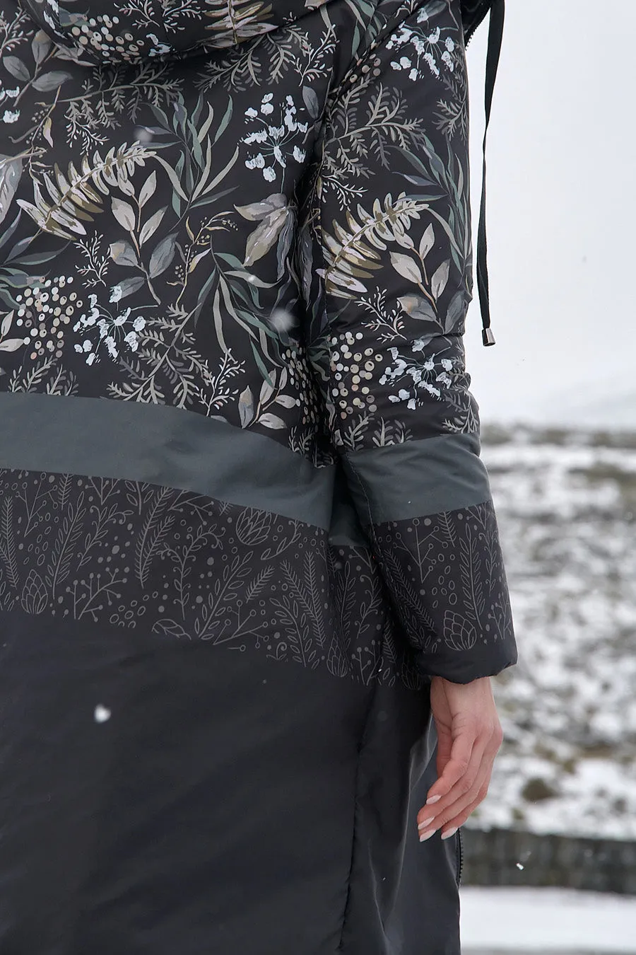 Moss Garden Reversible Quilted Coat