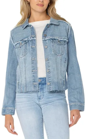 Multi-Fray Trucker Jacket