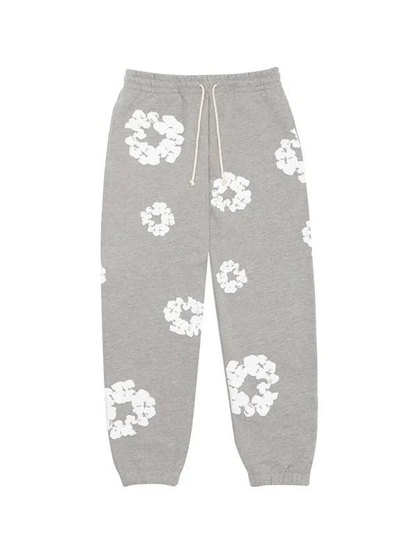 Multicolored 2000s floral print sweatpants