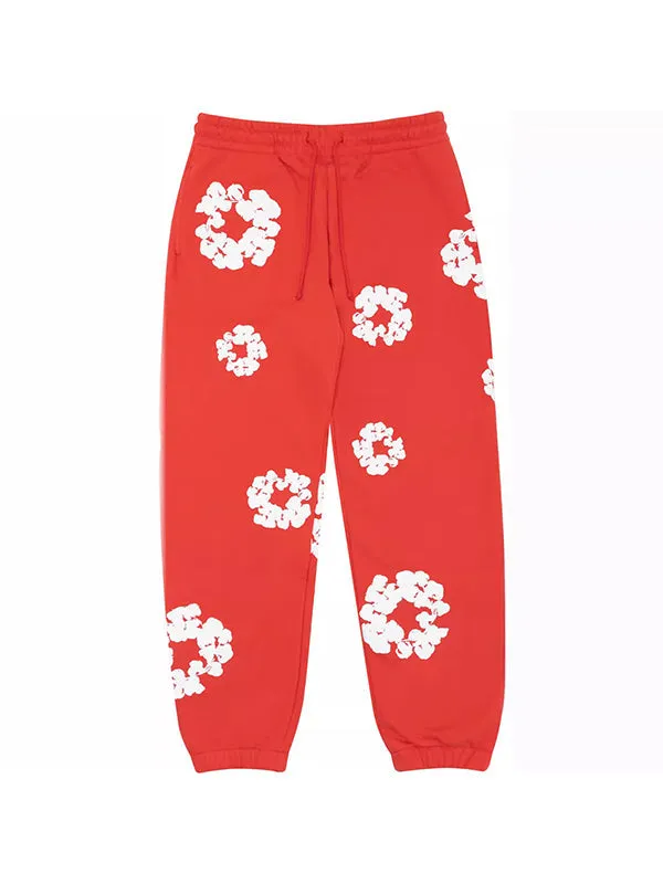 Multicolored 2000s floral print sweatpants