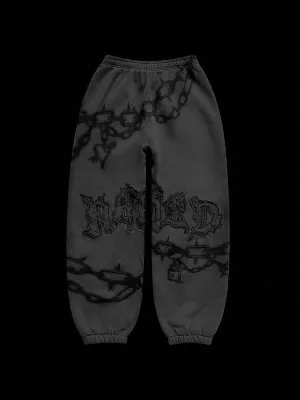 Multicolored vintage chain print sweatpants