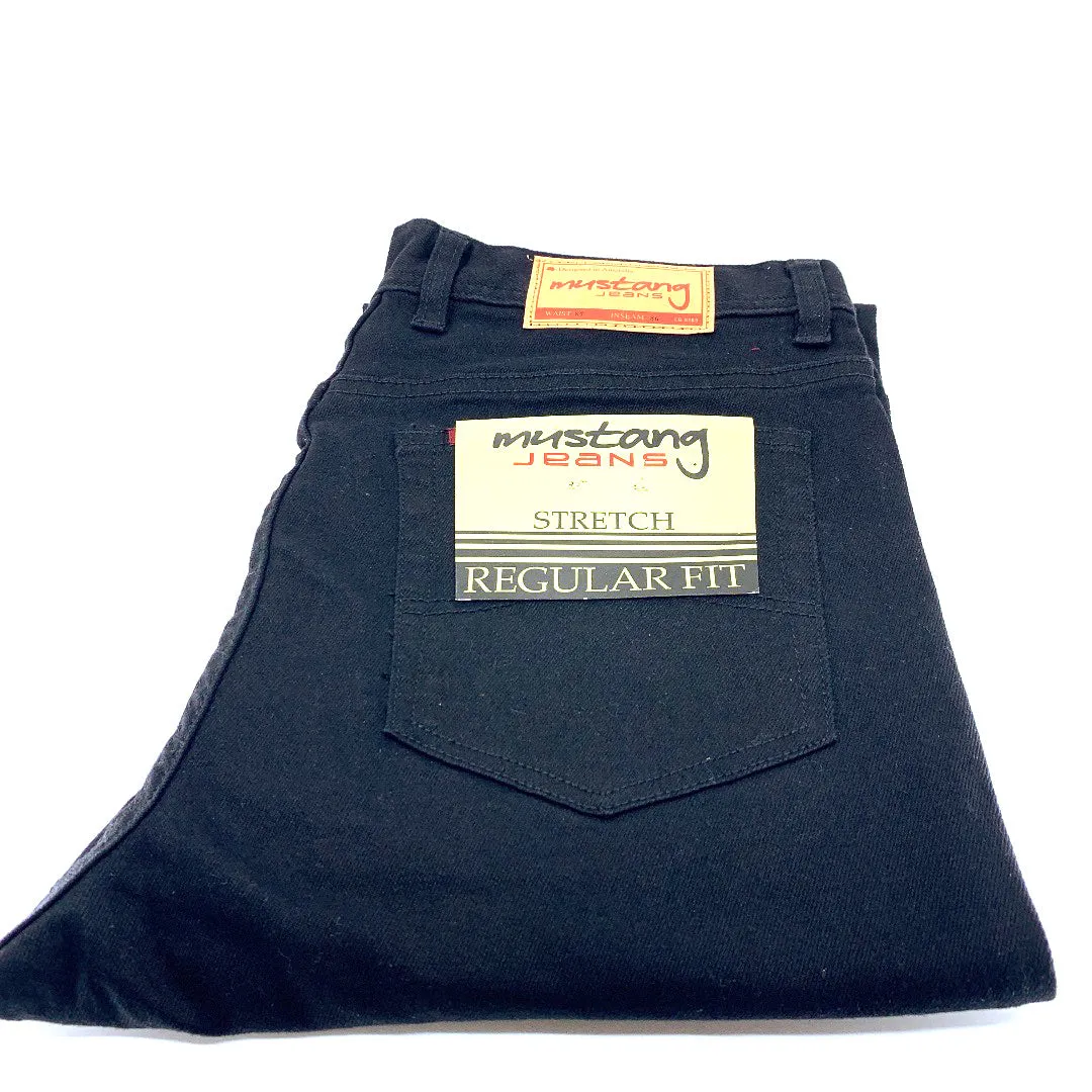 Mustang Mens Regular Stretch Jeans - Black