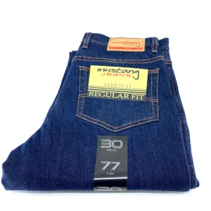 Mustang Mens Regular Stretch Jeans - Navy