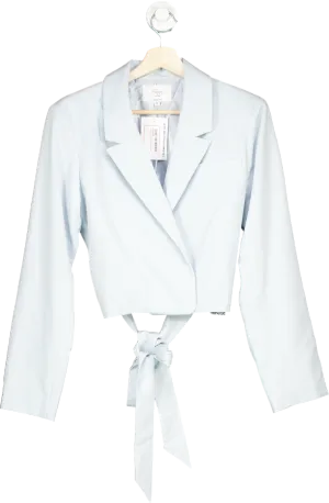 NA-KD Light Blue Hanna Schönberg Cropped Blazer EU 36 UK 8
