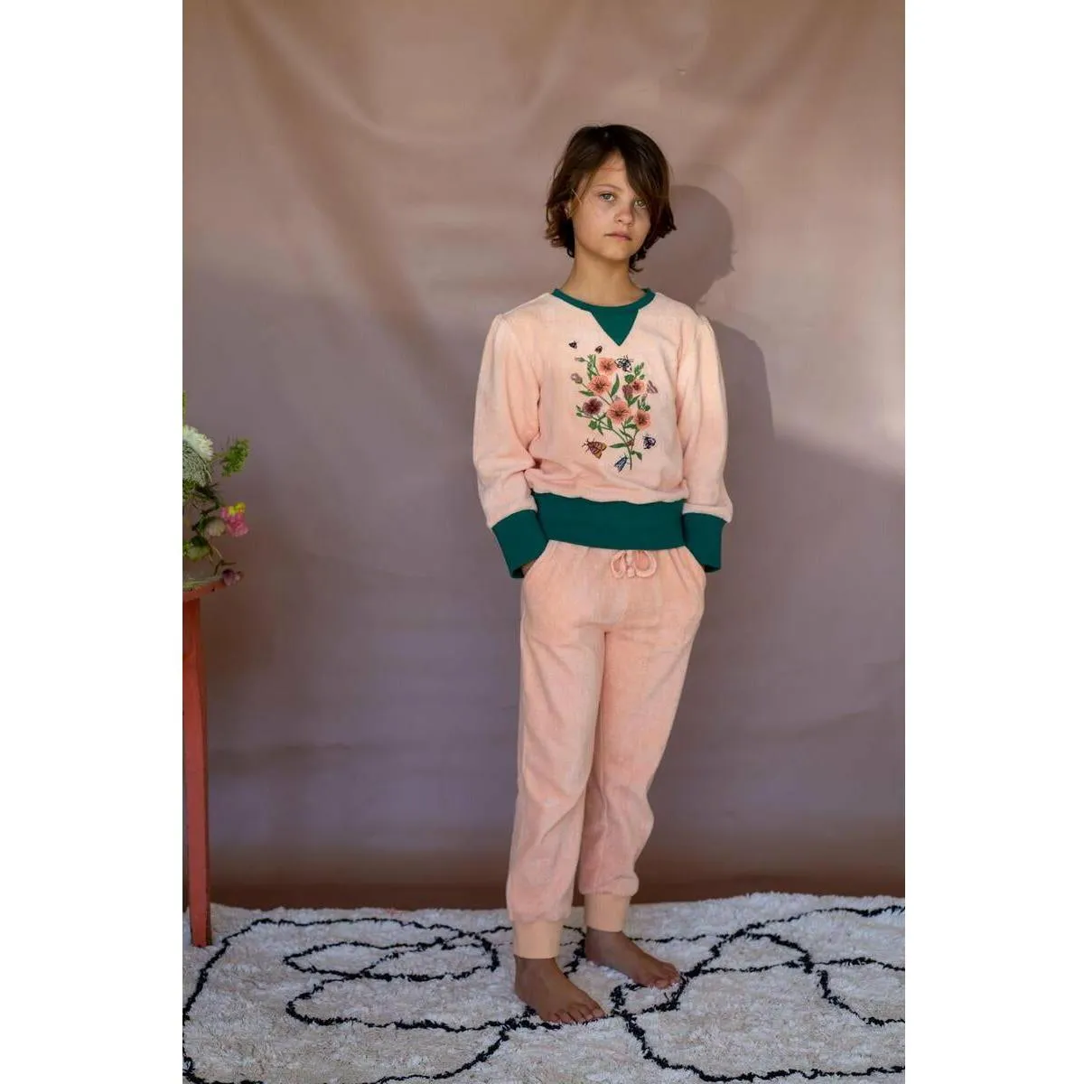 Naomi Jumper-Peach Puree Emb