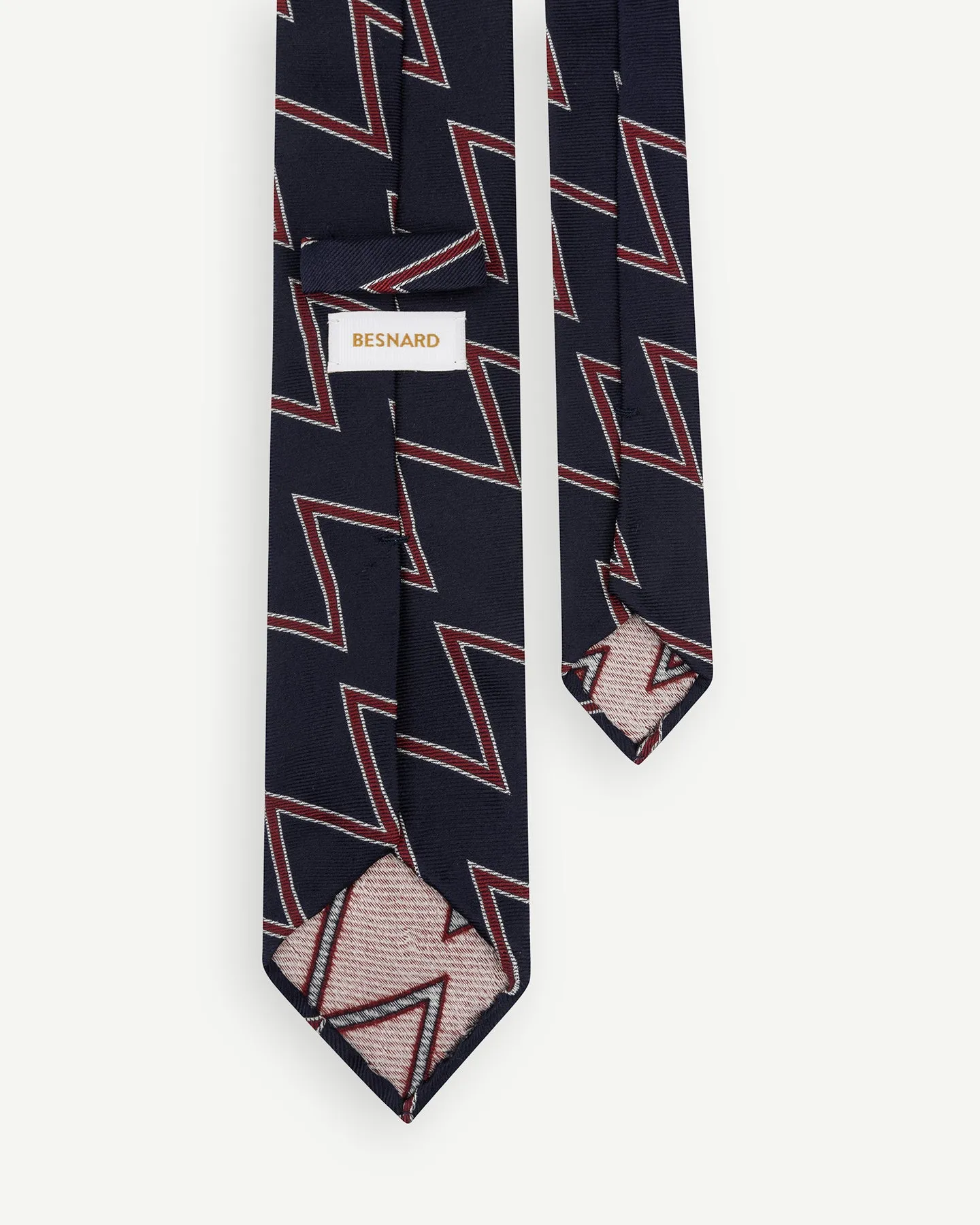 Navy Red and White Royal Artillery Regimental Tie