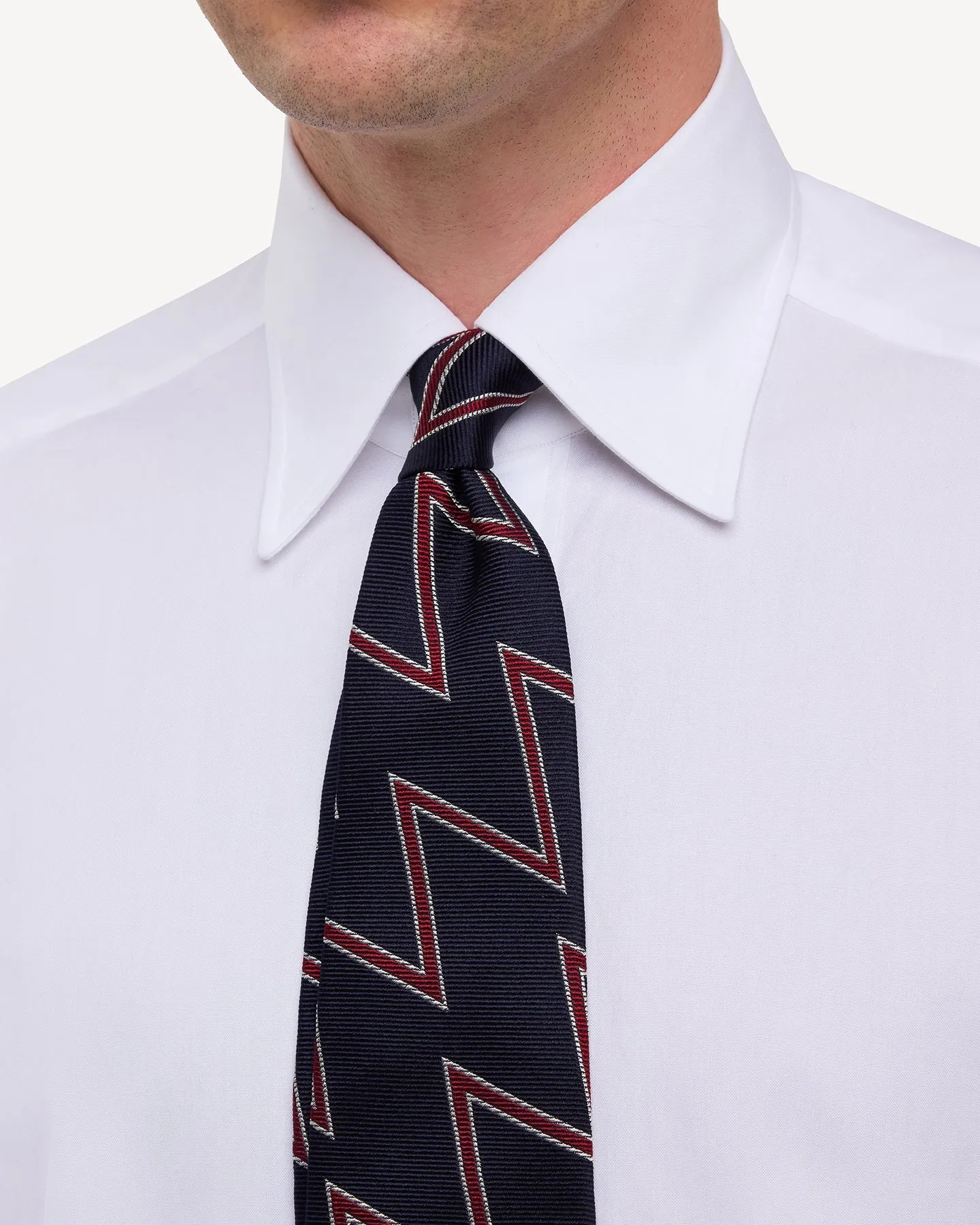 Navy Red and White Royal Artillery Regimental Tie