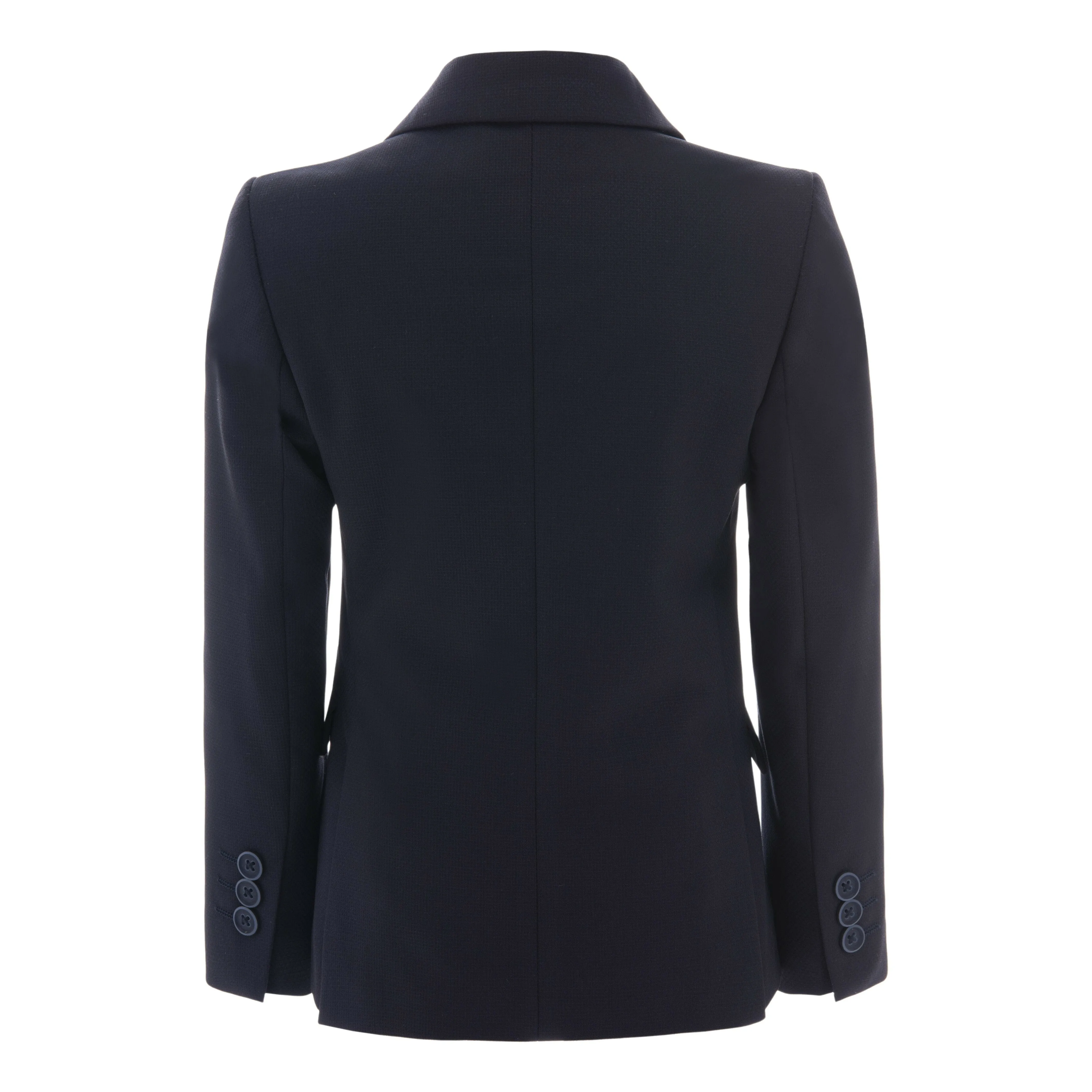 Navy Twill Peak Lapel Blazer