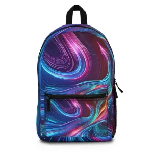 Neon Waves Backpack for Trendy Fashion
