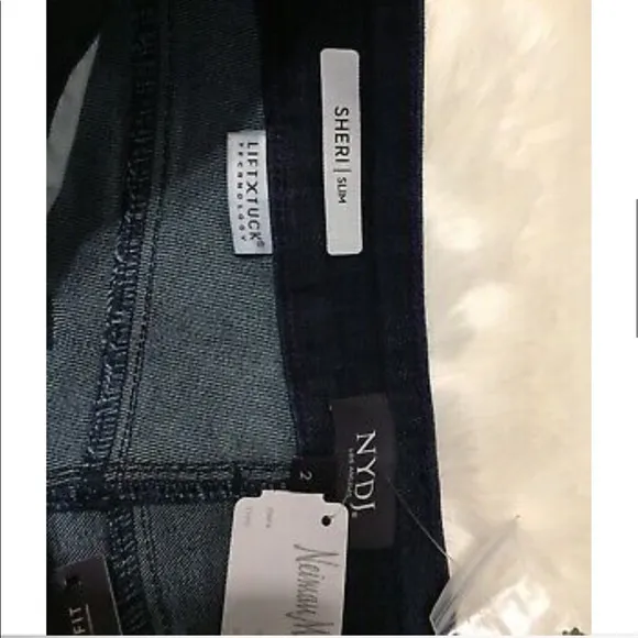New NYDJ Sheri Slim Blue JEANS Stretch Beading 2