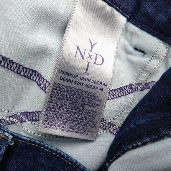 NYDJ Ami Super Skinny Jeans in Hollywood Wash Size 12 Slimming Stretch Nip Tuck