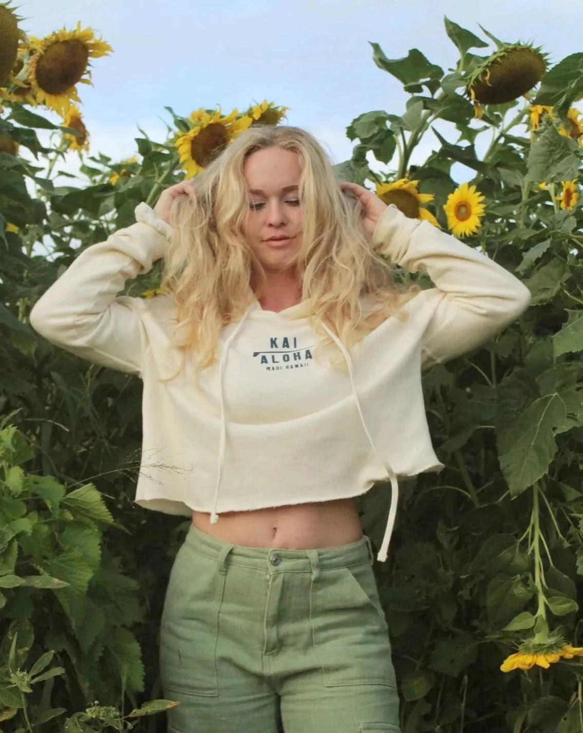 Ocean Love Cropped Hoodie
