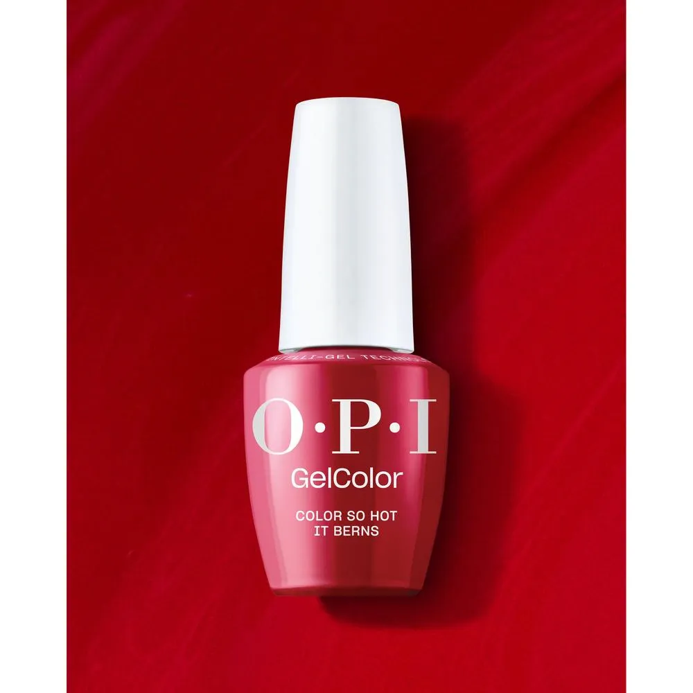 OPI GelColor Gel Nail Polish - Color So Hot it Berns (Creme) with OPI Intelli-Gel Technology™ / 0.5 oz.