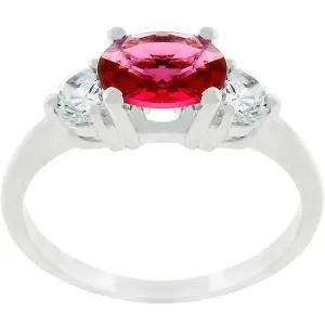 Oval Quartet Cubic Zirconia Ring