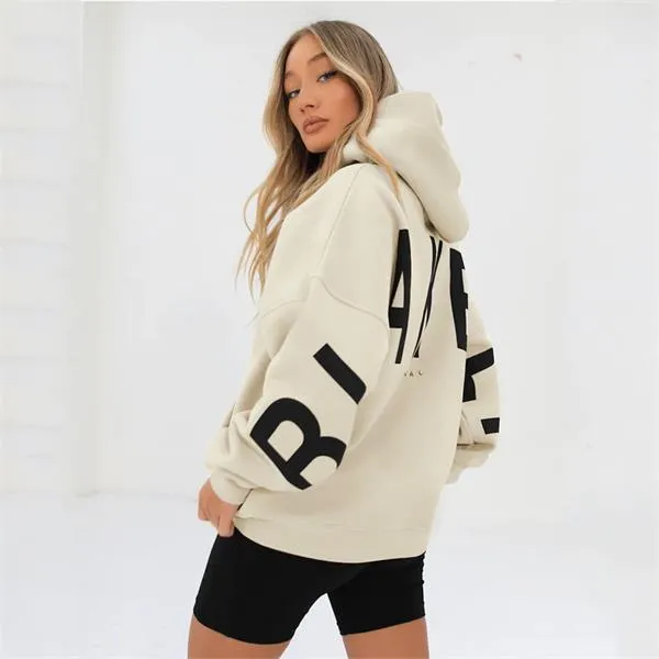 Oversized Ladies' Hoodie - Comfortable Cotton Sweatshirt for Women in Various Colours