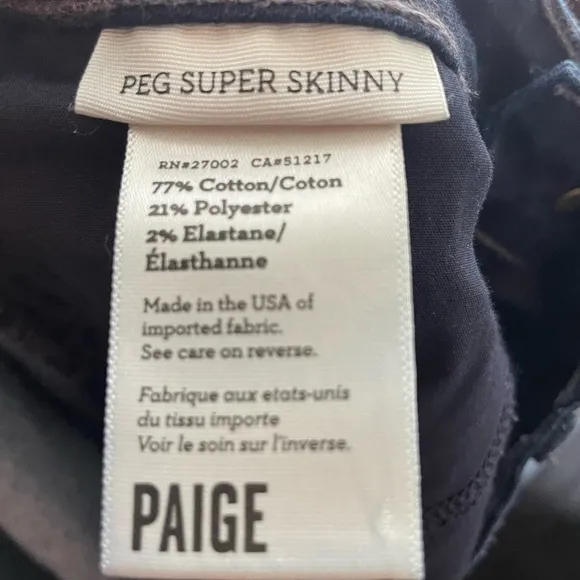 Paige jeans 27