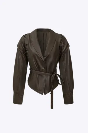 Pamela - Stylish Tie Front Design Woman's Jacket